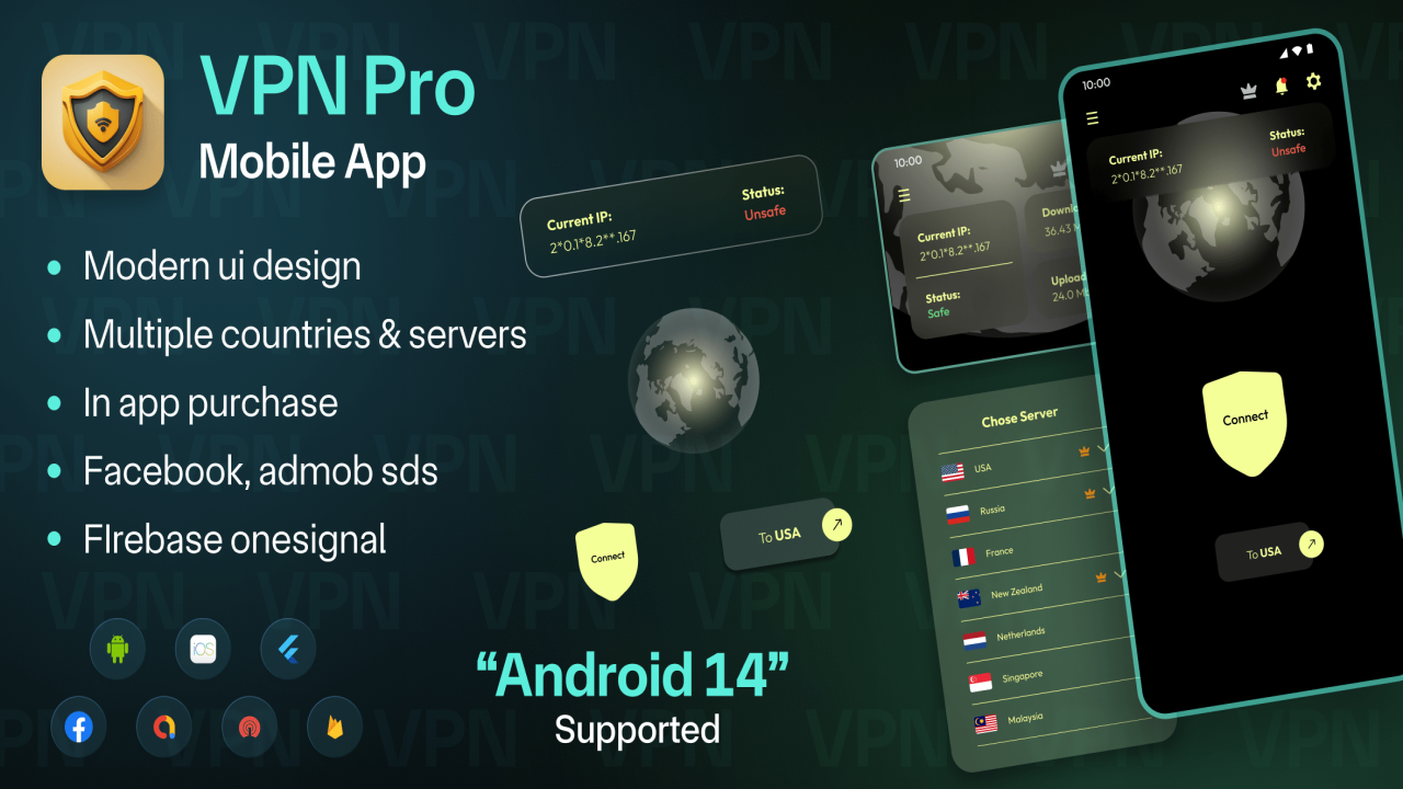 D-bug VPN- Flutter VPN Unlimited Proxy- - Laravel Admin- Android & IOS