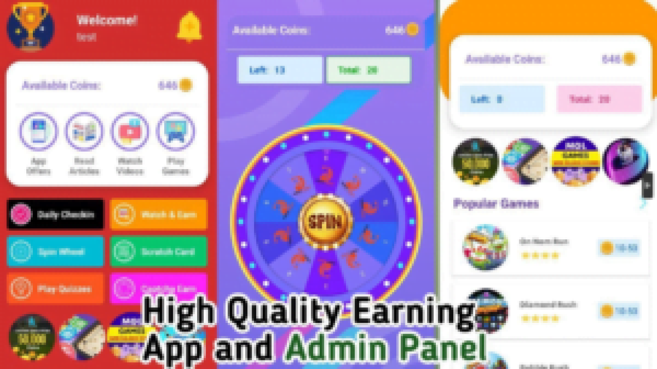 Easy Earn | High Quality Earning App & Payment Gateway System | Android Studio